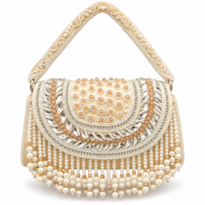 YUREMI Women’s Gold Pearl & Crystal Beaded Handbag 03