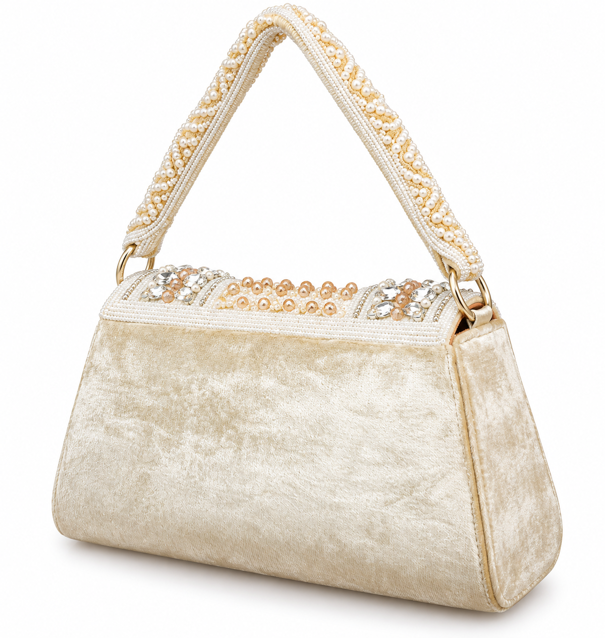 YUREMI Women’s Gold Pearl & Crystal Beaded Handbag 03 - Image 3