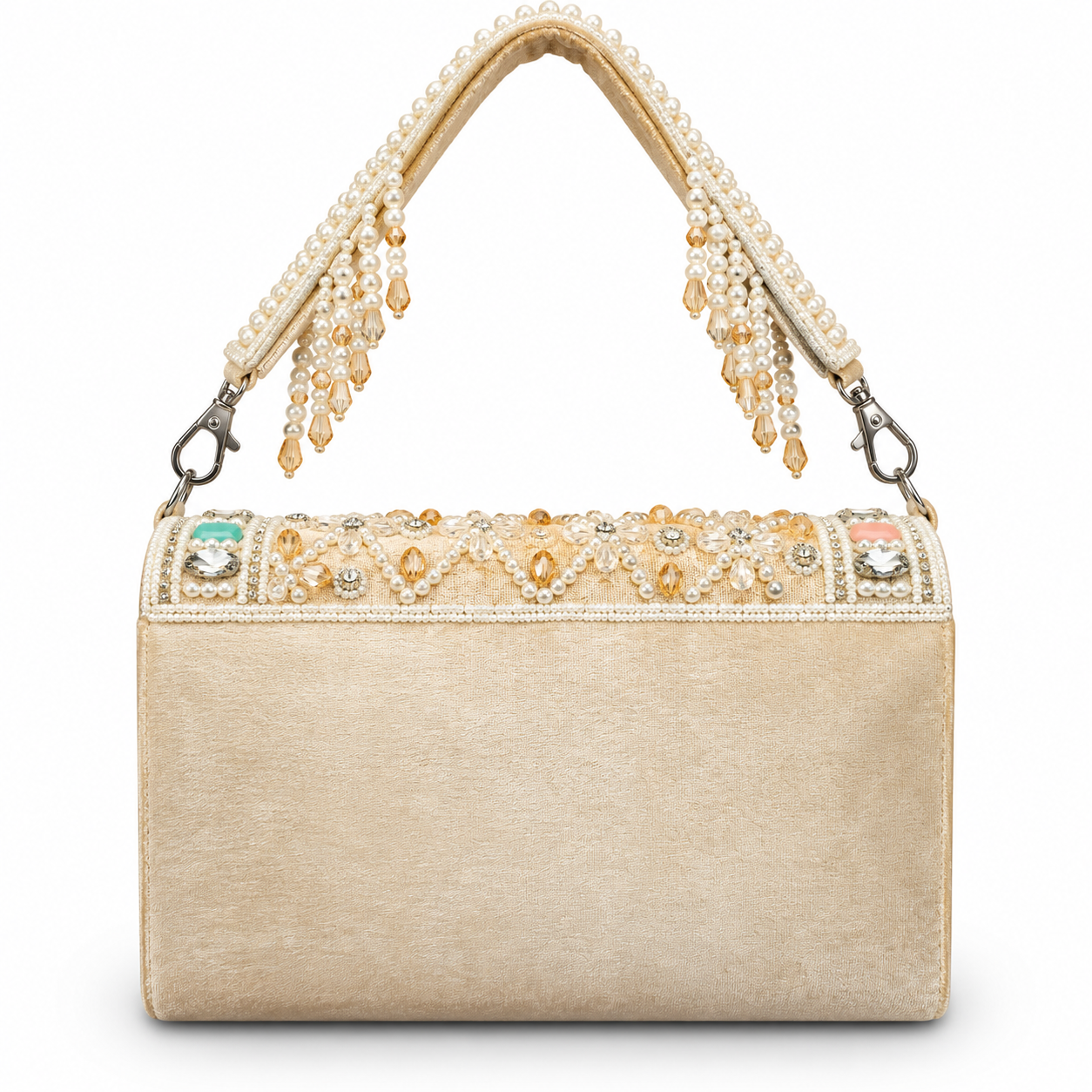 YUREMI Pearl Beaded Embroidered Clutch Bag 06 - Image 2