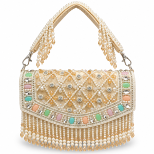 YUREMI Pearl Beaded Embroidered Clutch Bag 06